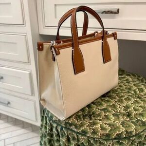 Zara Tan and White/Cream Purse